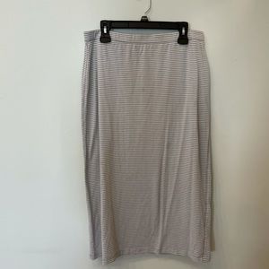 Ronson Grey Striped Jersey Pencil Skirt